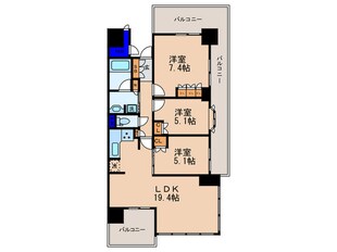 ロジュマンタワー梅田(213)の物件間取画像